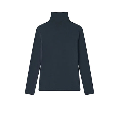 MOOIRUE APPAREL Women’s Silk-Wool High Neck Top for Soft, Breathable Layering