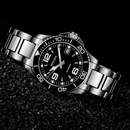 PHYLIDA Automatic Men’s Watch with Sapphire Crystal – 40mm Miyota Black Dial Edition