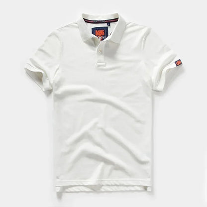 XMSFTD Men’s Oversized Cotton Polo Shirt for Streetwear & Smart Casual Styling