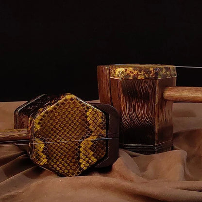 Rosewood Erhu – Traditional 2-String Chinese Violin Instrument Set for Beginners & Performers