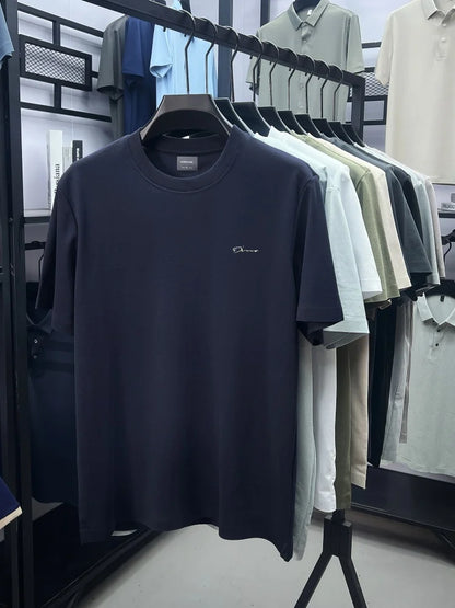 Men’s Ice Silk Cotton T-Shirt for Breathable Summer Comfort