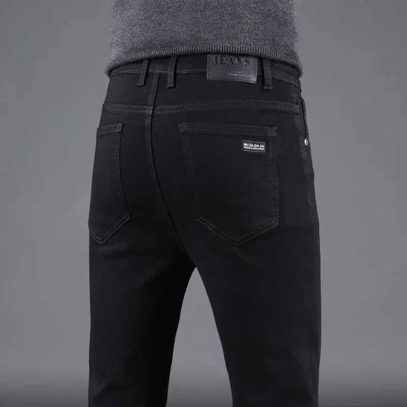 Men’s Slim-Fit Black Stretch Denim Jeans