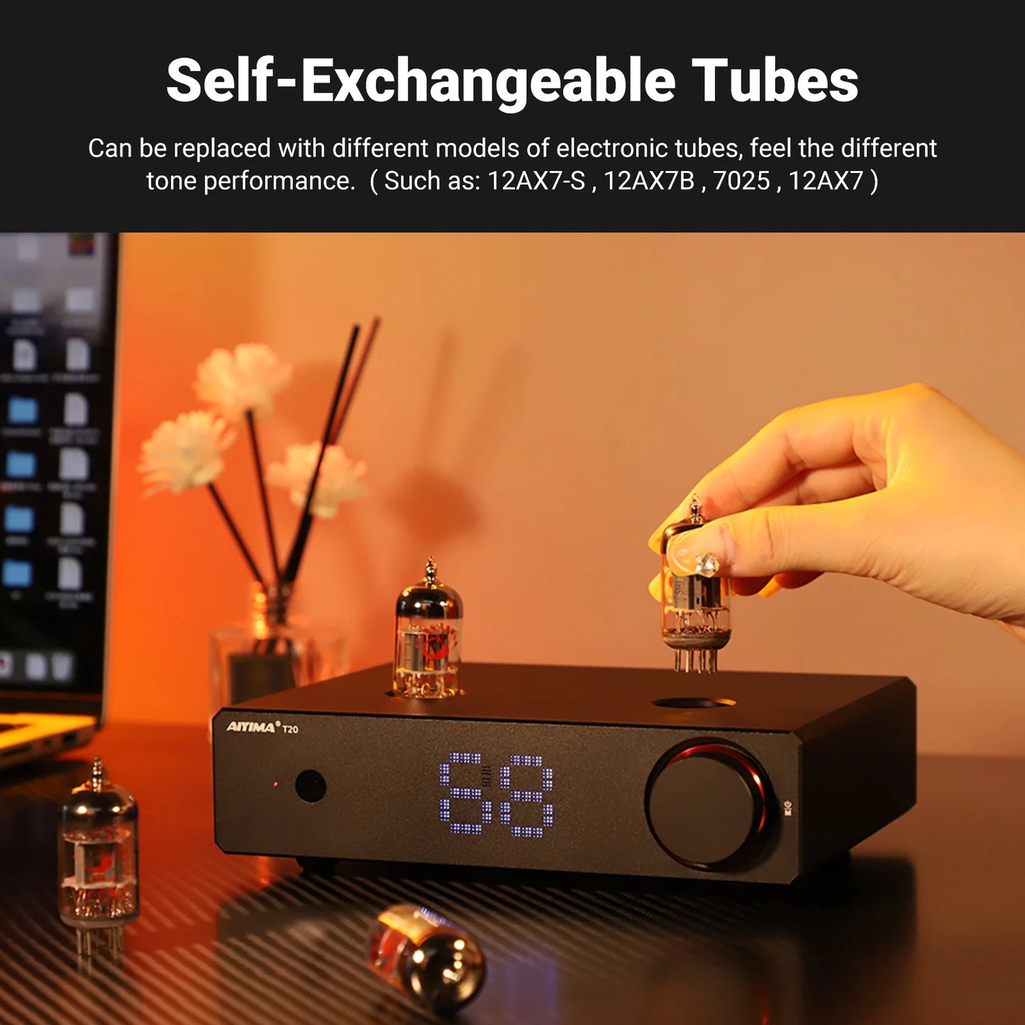 AIYIMA T20 Vacuum Tube Preamplifier  ECC83