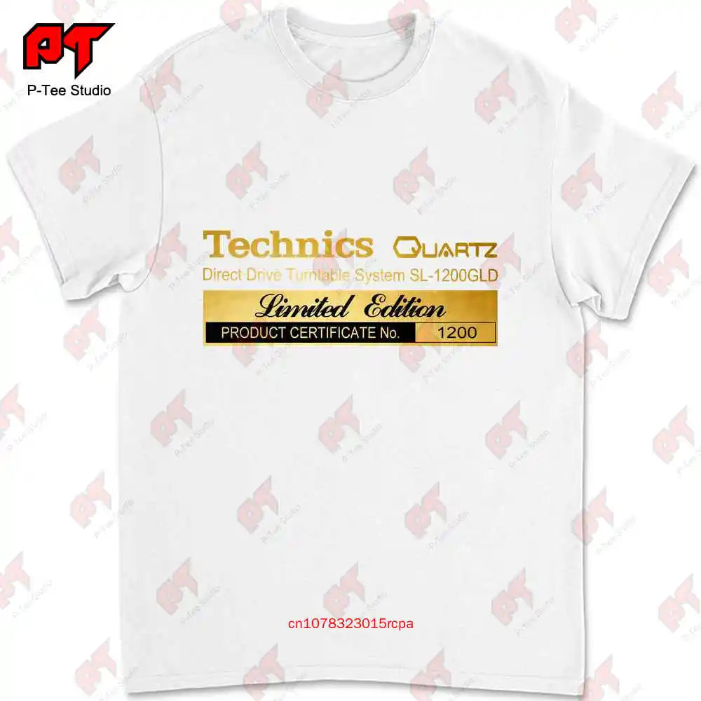 PEDRAZA Technics SL-1200 GLD Limited Edition Gold T-Shirt – Rare DJ Turntable Tribute Tee