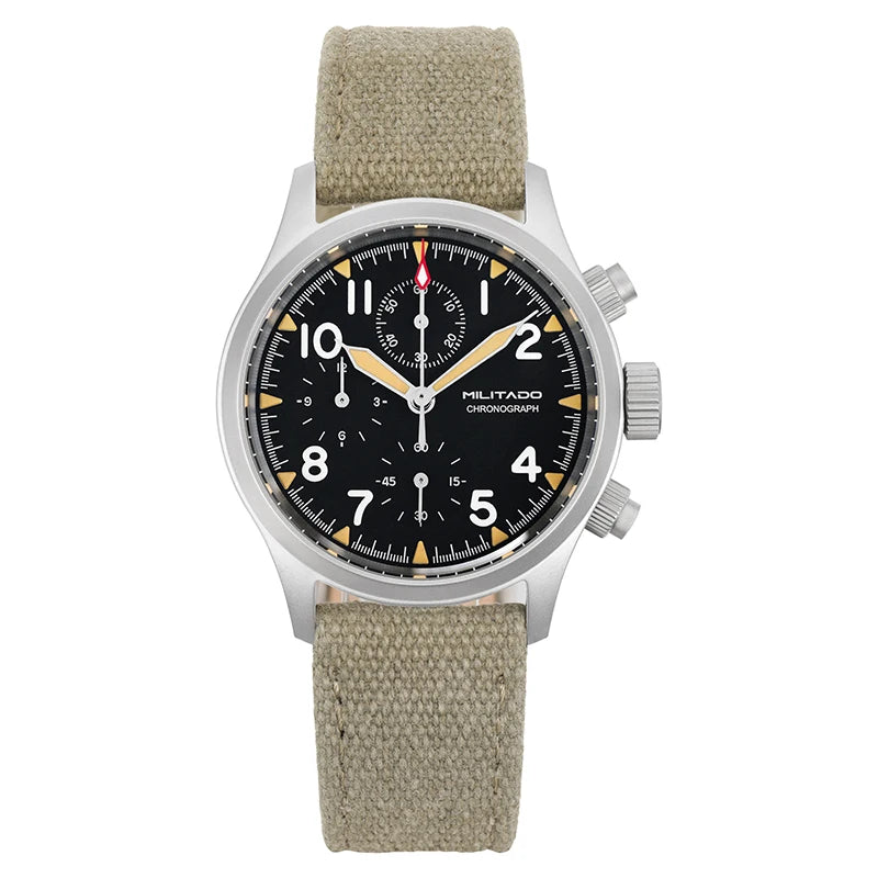 Militado VK61 VK67 Military Chronograph Watch for Men – Rugged Stainless Steel Sports Watch