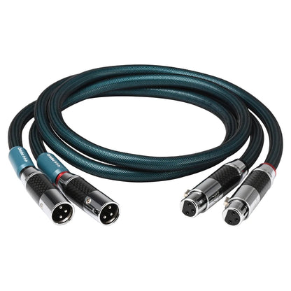 HiFi XLR Audio Cable – 8N OCC Silver-Plated 2XLR Male to 2XLR Female Balanced Adapter