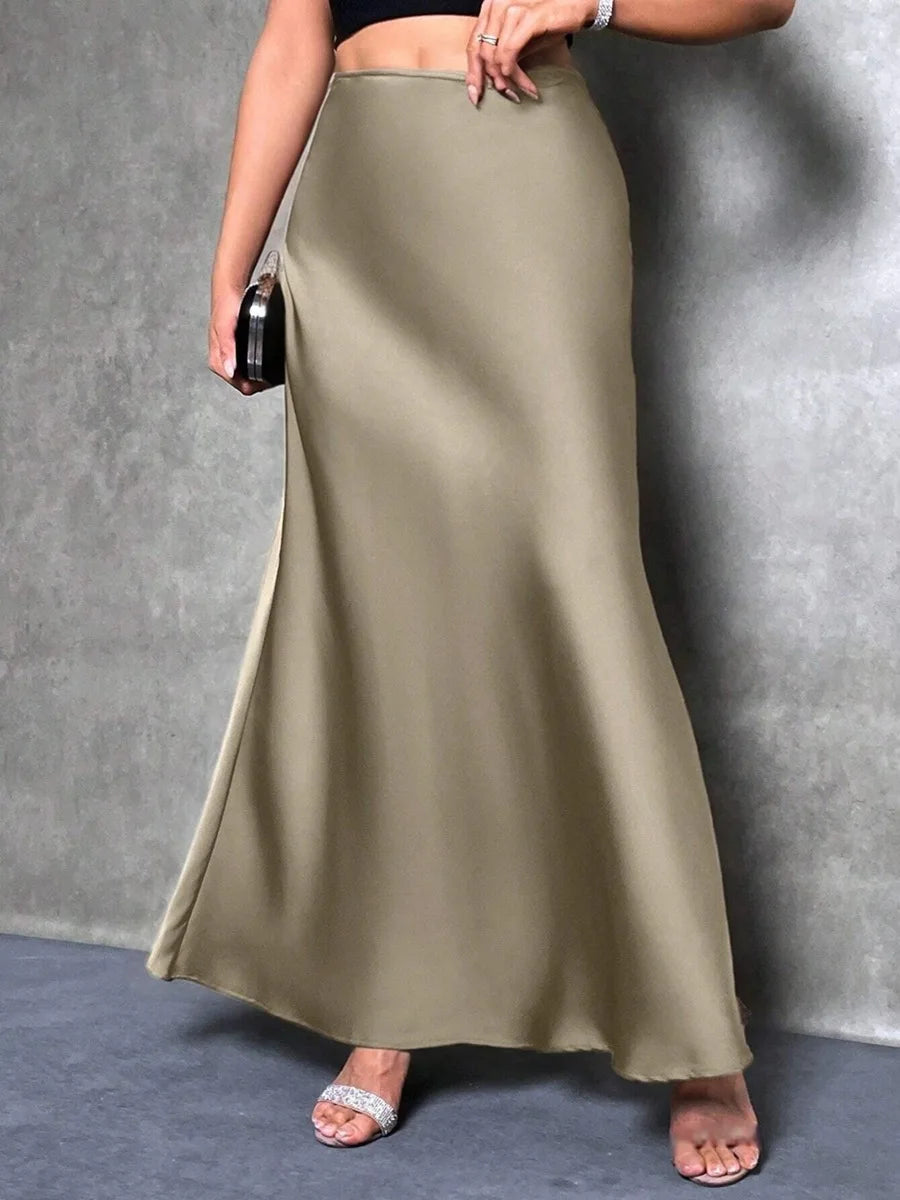 Dian Women’s Satin Maxi Skirt for Effortless Everyday Elegance