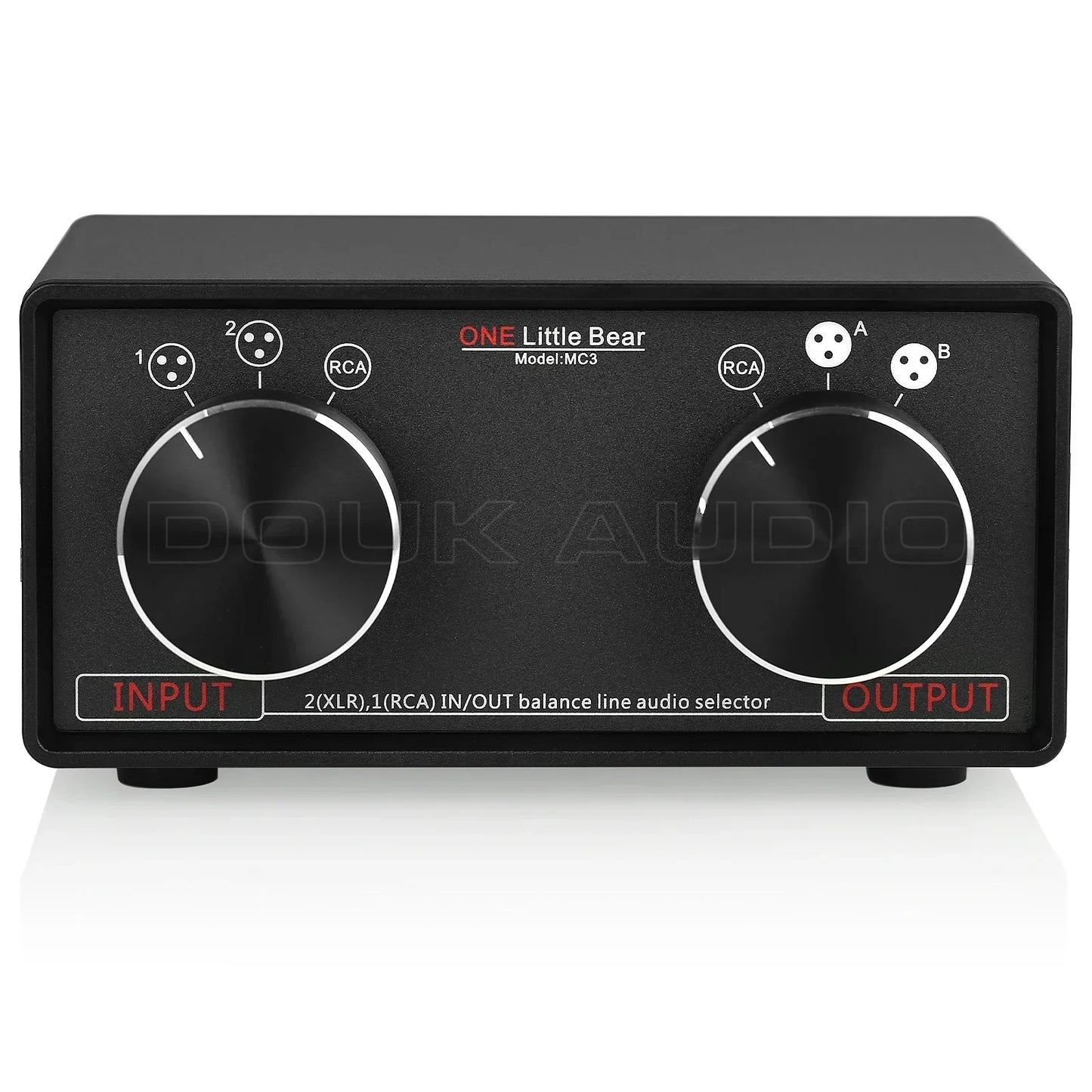 Nobsound 3-in-3-out XLR & RCA Audio Selector Box Passive Preamp for Hi-Fi & Studio Systems