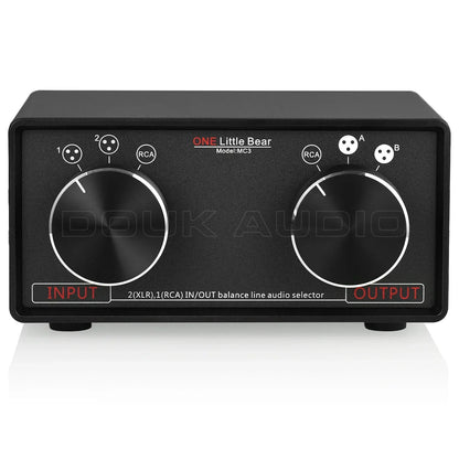 Nobsound 3-in-3-out XLR & RCA Audio Selector Box Passive Preamp for Hi-Fi & Studio Systems