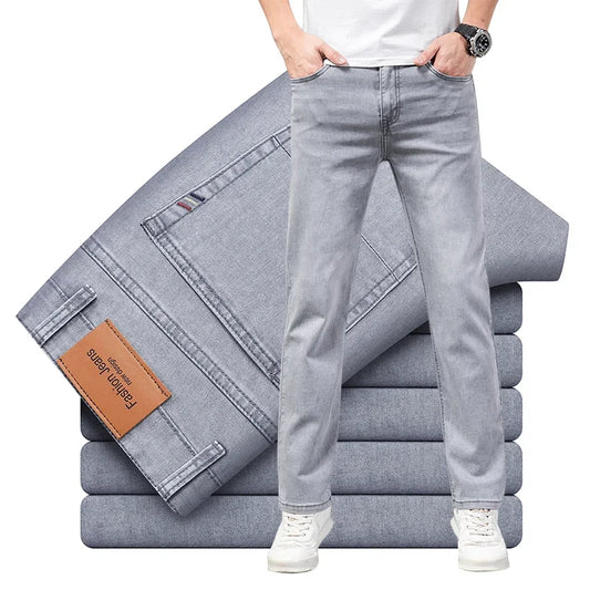 Men’s Grey Stretch Denim Jeans