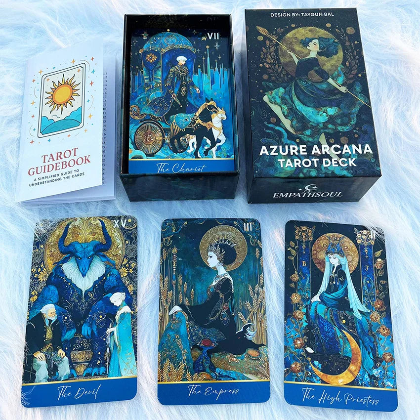Azure Arcana Tarot Deck – 78 Card Divination Set