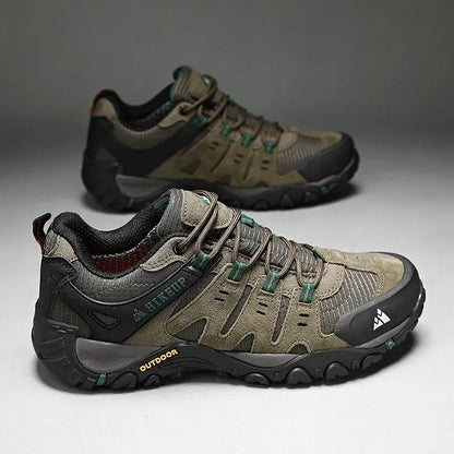 HIKEUP Men’s Wear-Resistant Suede Hiking Shoes for Trekking, Walking & Everyday Use