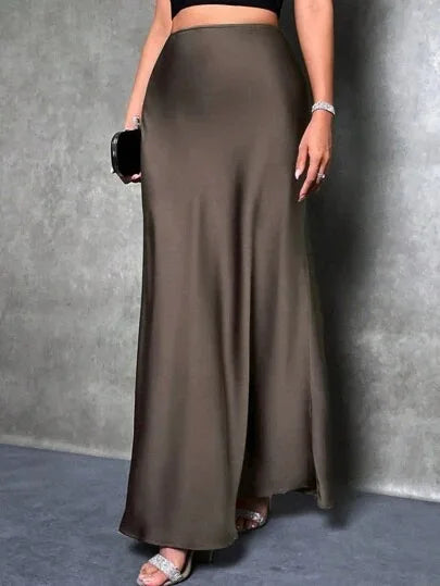 Dian Women’s Satin Maxi Skirt for Effortless Everyday Elegance