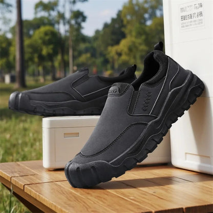 Men’s Slip-On Outdoor Sneakers – Lightweight Everyday Walking & Casual Work Shoes