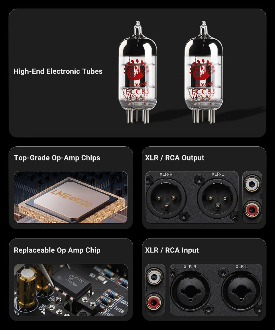 AIYIMA T20 Vacuum Tube Preamplifier  ECC83