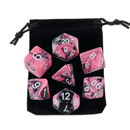 7pcs Polyhedral RPG Game Dice with Bag
