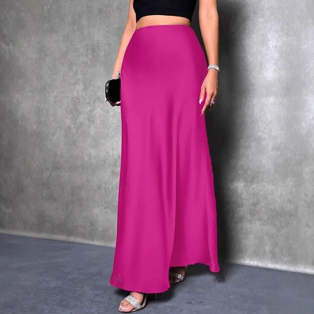 Dian Women’s Satin Maxi Skirt for Effortless Everyday Elegance