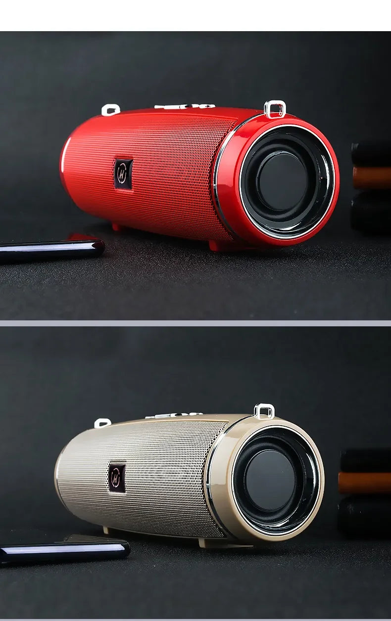 MouZYuan 200W Portable Bluetooth Speaker – Waterproof Outdoor HiFi Boombox with FM Radio