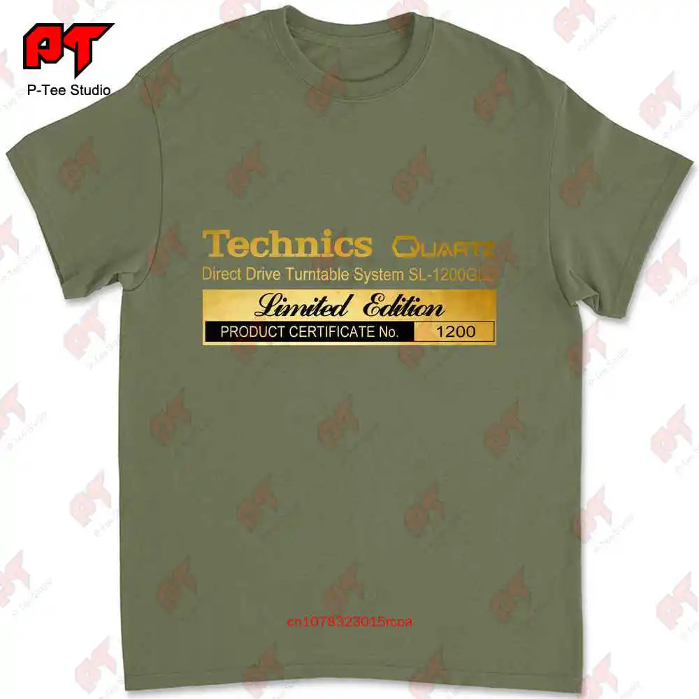 PEDRAZA Technics SL-1200 GLD Limited Edition Gold T-Shirt – Rare DJ Turntable Tribute Tee