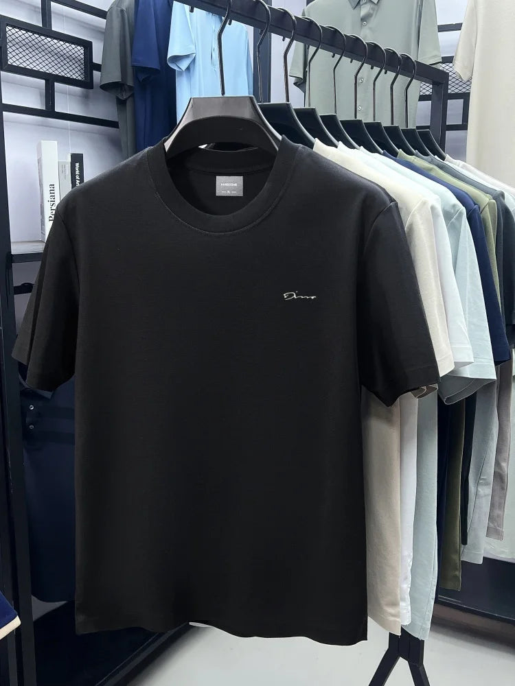 Men’s Ice Silk Cotton T-Shirt for Breathable Summer Comfort