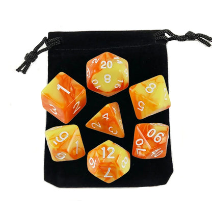 7pcs Polyhedral RPG Game Dice with Bag