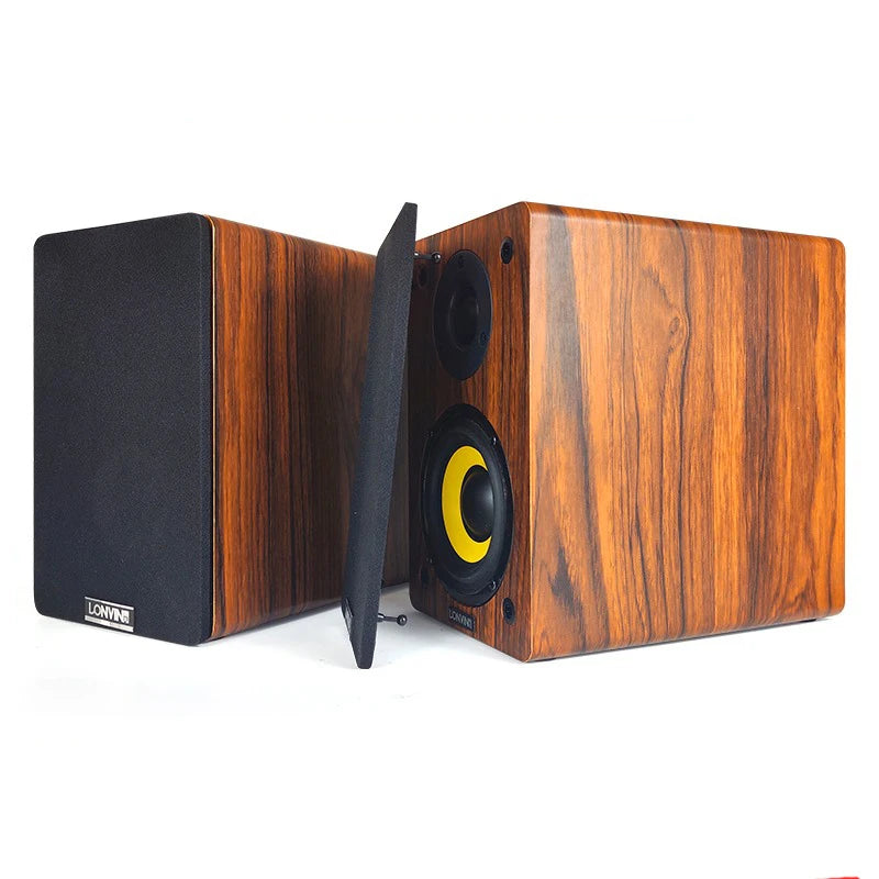 Nobsound 4-Inch HiFi Bookshelf Speakers – 2-Way Passive Stereo Wooden Speaker Pair