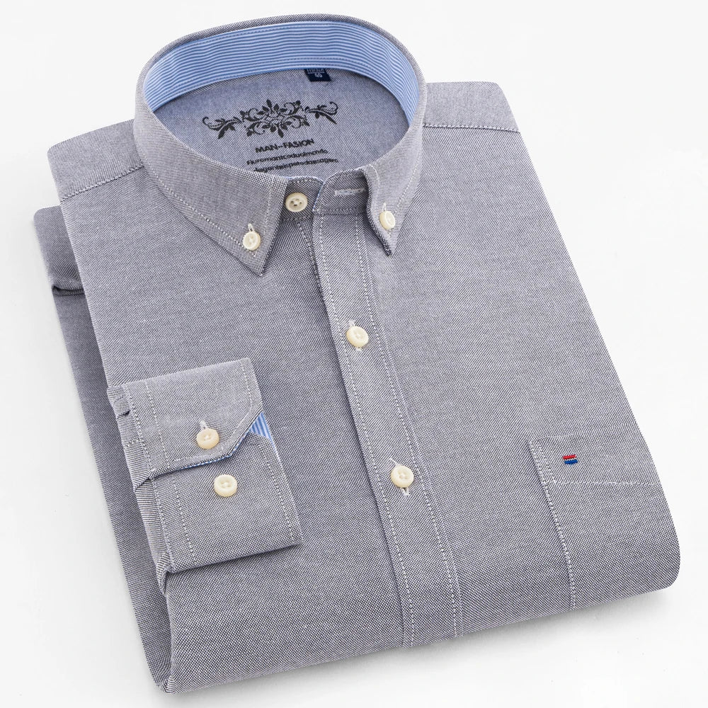 Men’s Long-Sleeve Oxford Button-Down Shirt