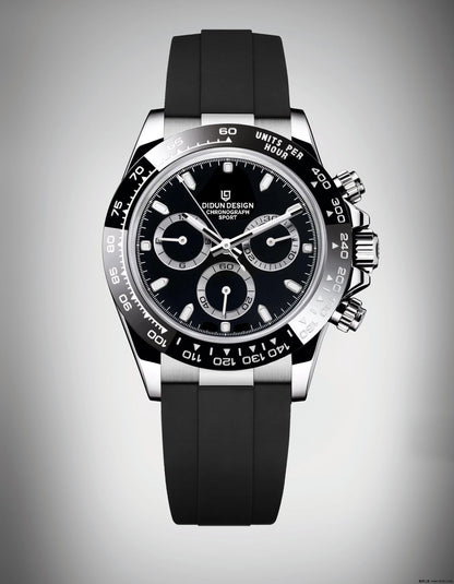 DIDUN Men’s Automatic Sports Watch – Ceramic Bezel Mechanical Luxury Style Chronograph