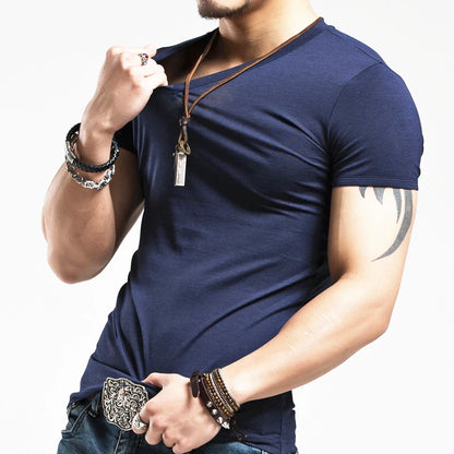 2026 MRMT Men’s V-Neck Fitness T-Shirt for Breathable Comfort and Fitted Style