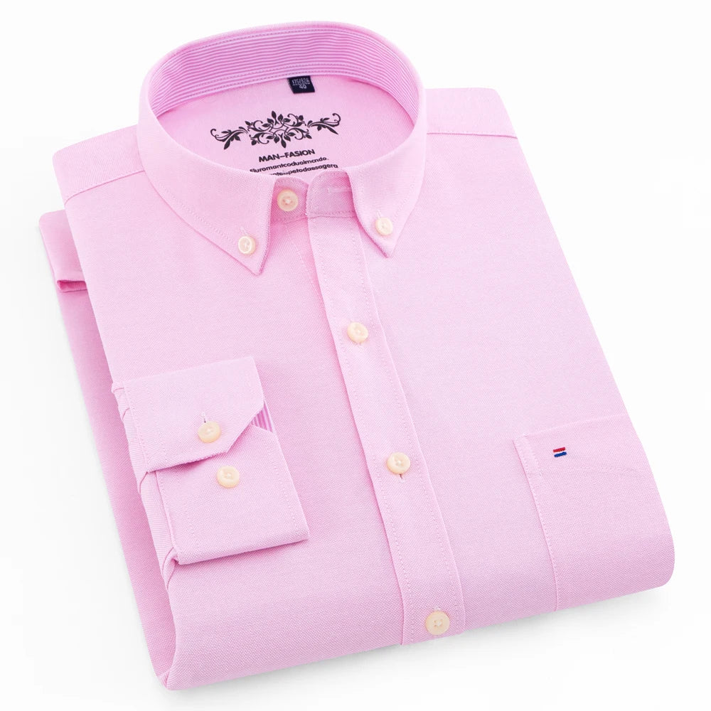Men’s Long-Sleeve Oxford Button-Down Shirt