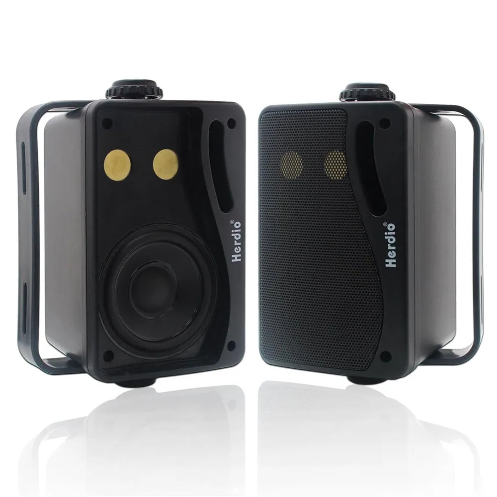 Herdio 3.5'' Outdoor Speakers – Waterproof Wall-Mount Audio for Gardens, Patios & Marine Environments
