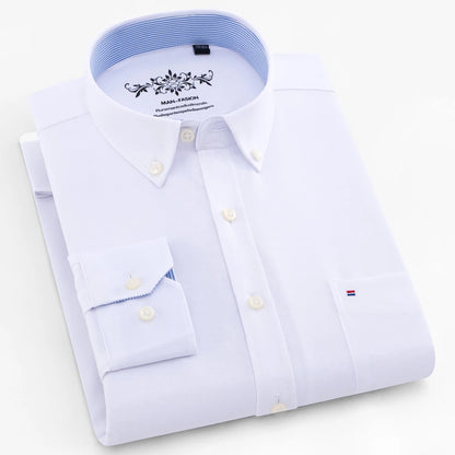 Men’s Long-Sleeve Oxford Button-Down Shirt