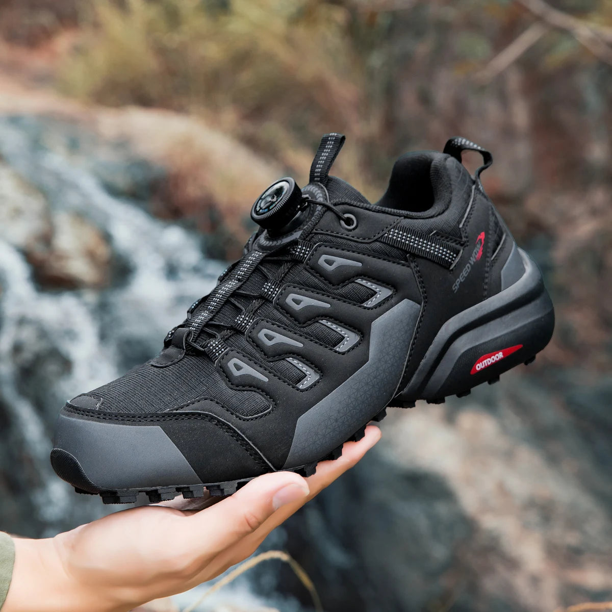 HIKEUP Suede Leather Hiking Shoes for Durable Outdoor Performance