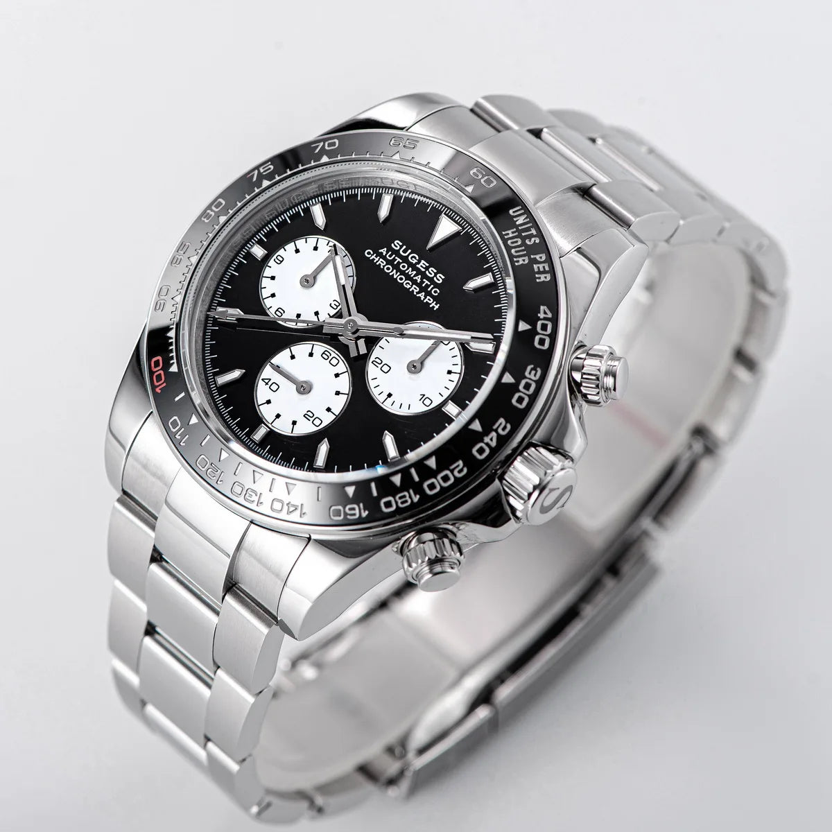Sugess Panda Automatic Chronograph Watch – Mechanical Racing-Inspired Timepiece