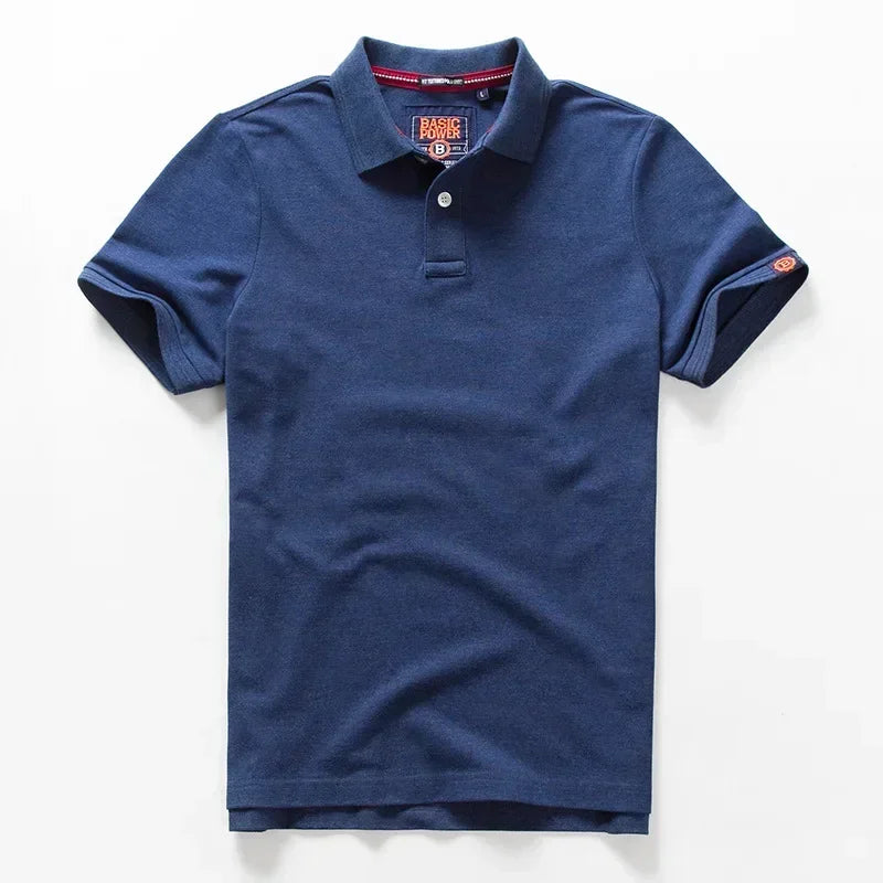 XMSFTD Men’s Oversized Cotton Polo Shirt for Streetwear & Smart Casual Styling