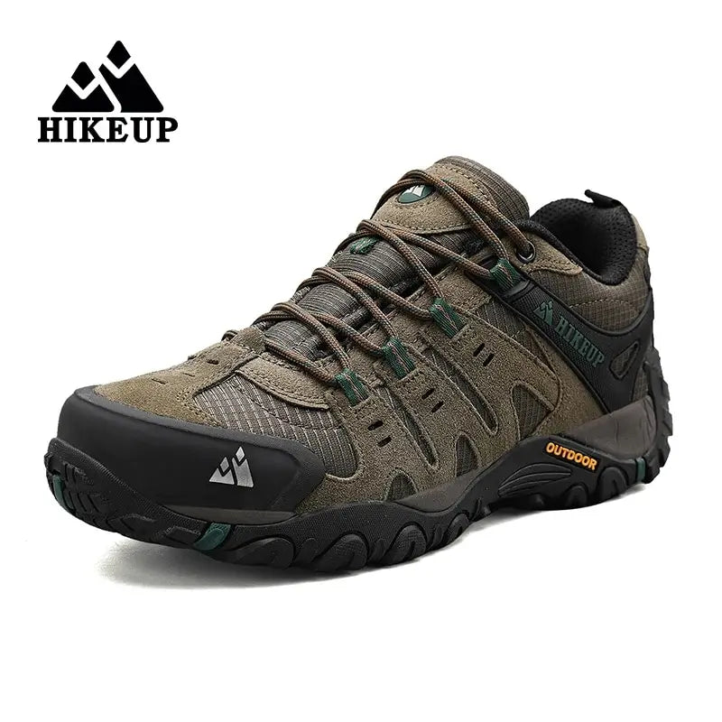 HIKEUP Men’s Wear-Resistant Suede Hiking Shoes for Trekking, Walking & Everyday Use
