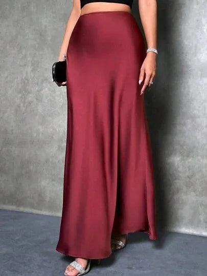 Dian Women’s Satin Maxi Skirt for Effortless Everyday Elegance
