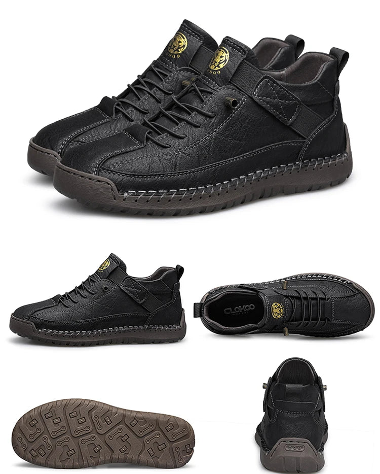 CLOHOO Men’s High-Top Suede Boots for Hiking, Walking & Everyday Support