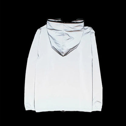 KK LUFAINA Full Reflective Hooded Jacket for Night Visibility & Streetwear Style
