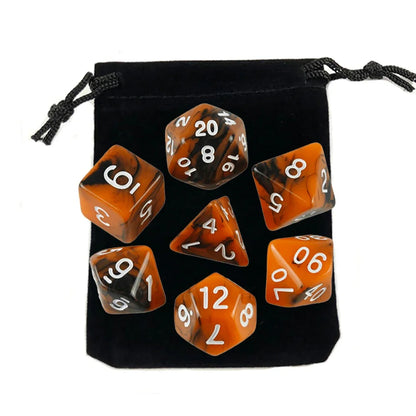 7pcs Polyhedral RPG Game Dice with Bag