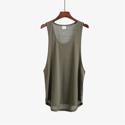 MUSCLEGUYS Men’s Gym Stringer Tank Top for Bodybuilding & Training Performance