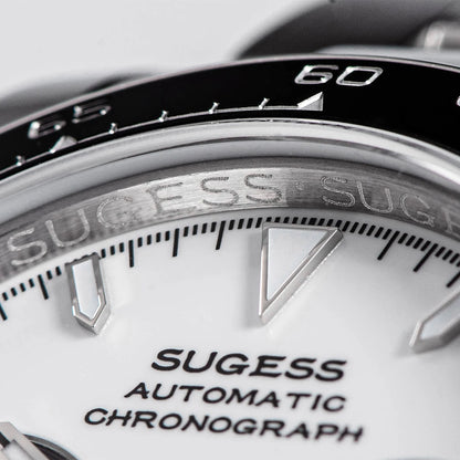 Sugess Panda Automatic Chronograph Watch – Mechanical Racing-Inspired Timepiece