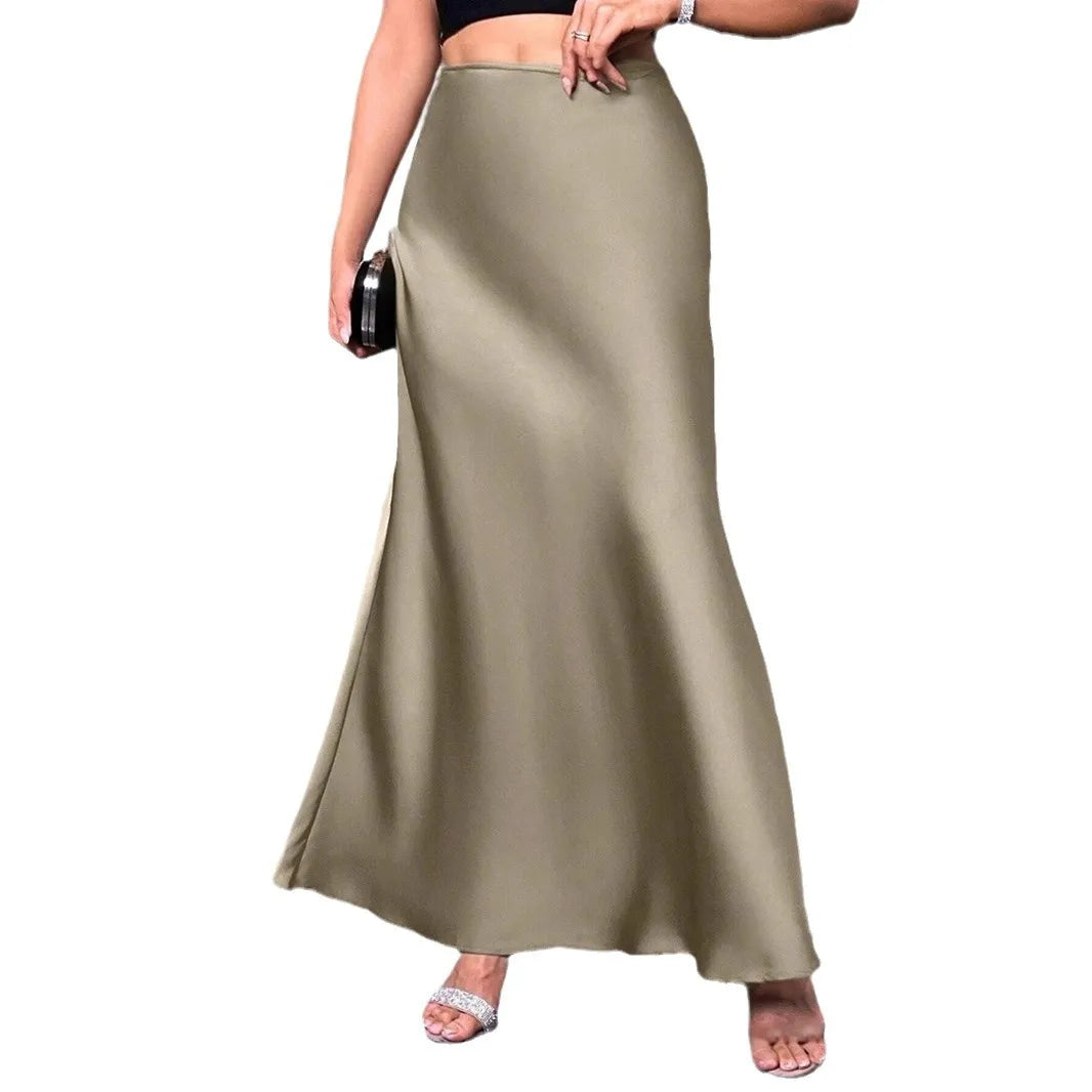 Dian Women’s Satin Maxi Skirt for Effortless Everyday Elegance