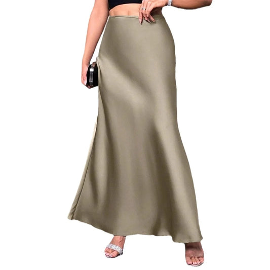 Dian Women’s Satin Maxi Skirt for Effortless Everyday Elegance