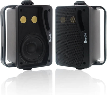 Herdio 3.5'' Outdoor Speakers – Waterproof Wall-Mount Audio for Gardens, Patios & Marine Environments