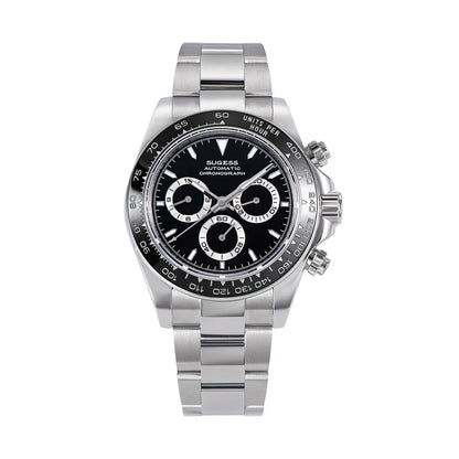 Sugess Panda Automatic Chronograph Watch – Mechanical Racing-Inspired Timepiece