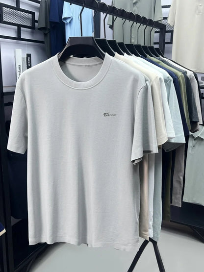 Men’s Ice Silk Cotton T-Shirt for Breathable Summer Comfort