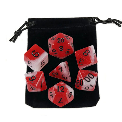 7pcs Polyhedral RPG Game Dice with Bag