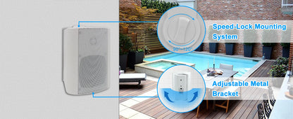 Herdio 4'' Passive Indoor/Outdoor Speakers With 200W