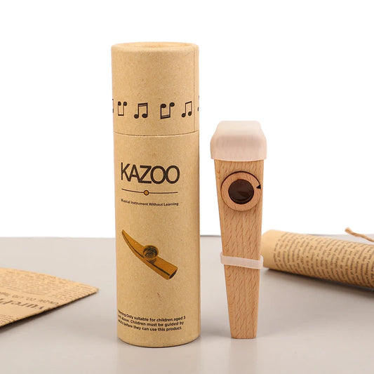 Wooden Kazoo Instrument – Easy Beginner Musical Flute Toy for Kids & Adults